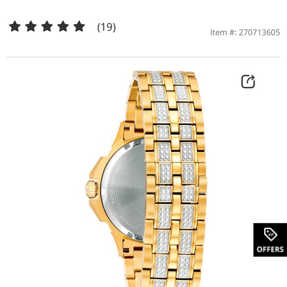 BULOVA WATCH men or women. 2 tone pave dial set . SPARKLING CRYSTALS.!!! - Picture 3 of 4